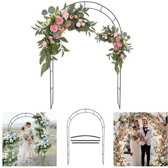Reconfigurable & Easy-to-Assemble Metal Outdoor & Indoor Garden or Wedding Arch - Picture 1 of 8